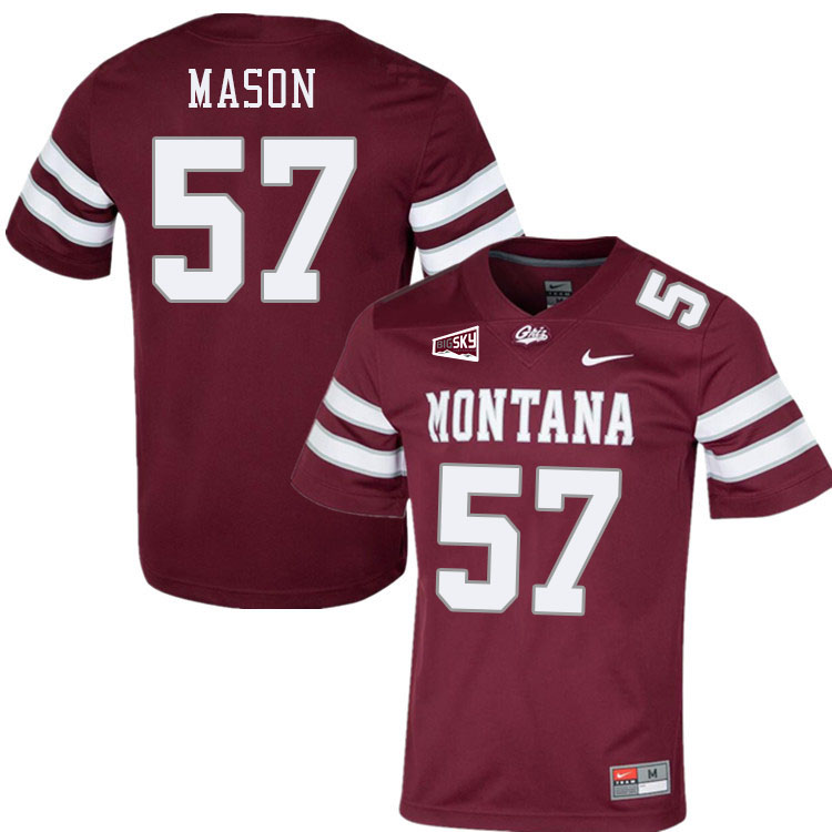 Montana Grizzlies #57 Jake Mason College Football Jerseys Stitched Sale-Maroon